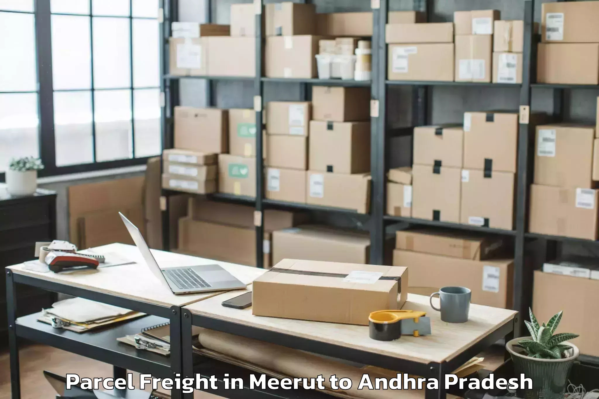 Leading Meerut to Movva Parcel Freight Provider